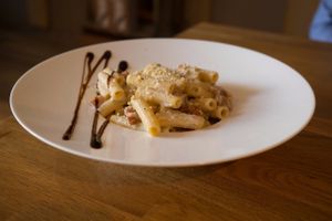 penne with fakes almon at Vegan Gorilla in Nice