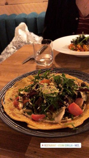 Socca at Vegan Gorilla in Nice