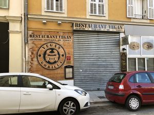 Outside while closed. Looks much more inviting during open hours.  at Vegan Gorilla in Nice