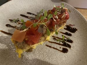 Bruschetta de polenta at Vegan Gorilla in Nice