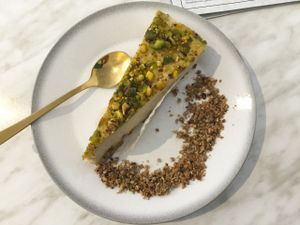 Turkish Delight Vegan cheesecake at Serotonin Eatery in Burnley