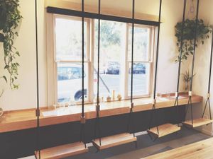 Some of the many swings at Serotonin Eatery  at Serotonin Eatery in Burnley