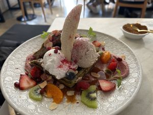 Waffles  at Serotonin Eatery in Burnley