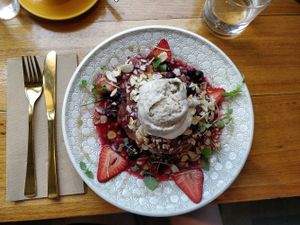 Pancakes at Serotonin Eatery in Burnley