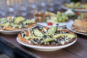 The EPIC avo Vegan pizza at the monthly Serotonin Education Masterclasses!  at Serotonin Eatery in Burnley