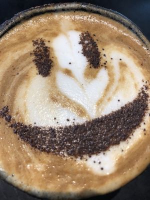 Soy cappuccino  at Serotonin Eatery in Burnley