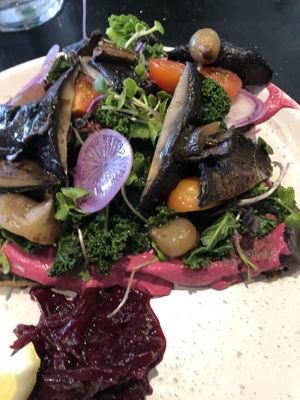 Breakfast of champignons at Serotonin Eatery in Burnley