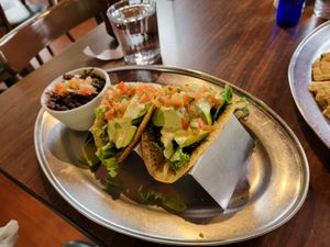 Tacos at Annapurna's World Vegetarian Cafe - UNM in Albuquerque