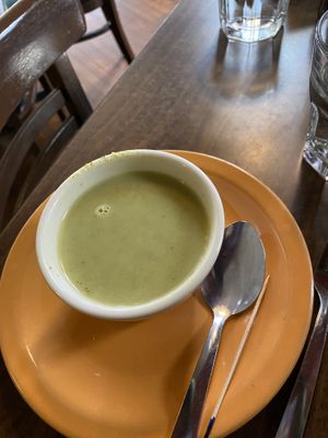 Broccoli Almond with Coconut Milk soup   at Annapurna's World Vegetarian Cafe - UNM in Albuquerque