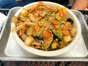 stir fry bowl (vegan) at Annapurna's World Vegetarian Cafe - UNM in Albuquerque