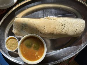 Masala dosa at Annapurna's World Vegetarian Cafe - UNM in Albuquerque