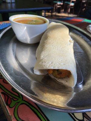 Masala dosa at Annapurna's World Vegetarian Cafe - UNM in Albuquerque