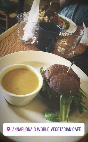 Butternut squash soup was amazing  at Annapurna's World Vegetarian Cafe - UNM in Albuquerque