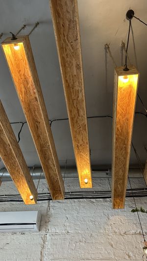 The lamps🤍  at Mango Vegan Street Food - Powisle in Warsaw