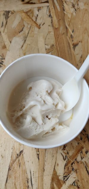 Salted almond ice cream at Mango Vegan Street Food - Powisle in Warsaw