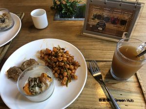 The vegetarian nuggets were delicious! at Eat Well Canteen 慧食堂 in New Territories