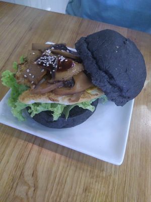 Vegetarian burger. at Idealite - Egate in Penang