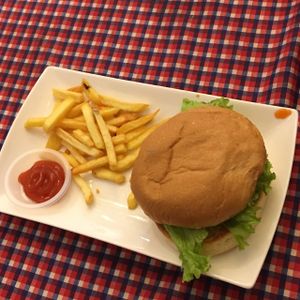 burger at Book Cafe - Hamilton in Penang