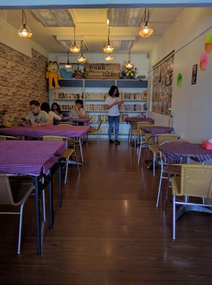 Inside the warm and cosy cafe at Book Cafe - Hamilton in Penang