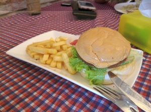 Vegetarian Burger. Cheap, taste wise was just ok (quite below average). at Book Cafe - Hamilton in Penang
