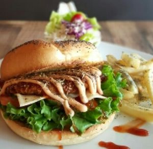 Brown Poodle Burger Platter  at Brown Poodle in Penang