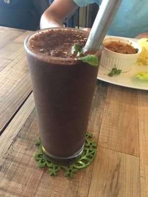 Chocolate banana smoothie with soy milk at Brown Poodle in Penang
