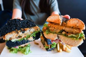 burger at Brown Poodle in Penang