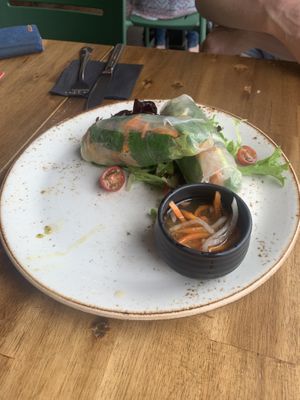 Rice paper rolls - so good! at V Series in Kew