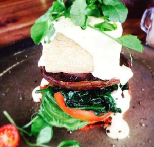 Vegan Hash Benedict at V Series in Kew