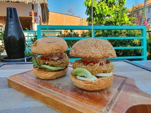 Vegan Burger @ 65kvnd at EL Cafe International Vegan Food in Phan Thiet