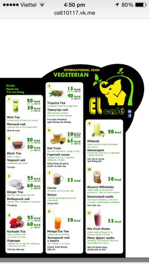 Fresh Hot Tea and Ice Tea.
Eco-Green Lemonades at EL Cafe International Vegan Food in Phan Thiet