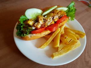 #kadai #indian #cheese #potatoes #yummy #elcafe at EL Cafe International Vegan Food in Phan Thiet