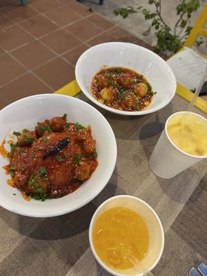 It was good but tasted like store bought sauce and not really healthy  at EL Cafe International Vegan Food in Phan Thiet