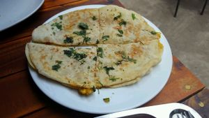 Naan with patatoes at EL Cafe International Vegan Food in Phan Thiet