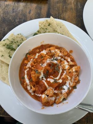 Aloo Ghobi plus Naan at EL Cafe International Vegan Food in Phan Thiet