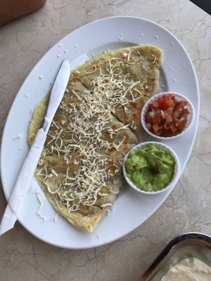 Quesadilla, was definitely vegan cheese at least at EL Cafe International Vegan Food in Phan Thiet