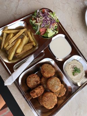 Falafel plate at EL Cafe International Vegan Food in Phan Thiet