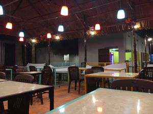 Sitting area in the back at EL Cafe International Vegan Food in Phan Thiet