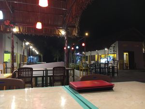 View from the back to the street  at EL Cafe International Vegan Food in Phan Thiet