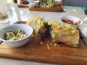 Chimichanga (fried burrito) at EL Cafe International Vegan Food in Phan Thiet
