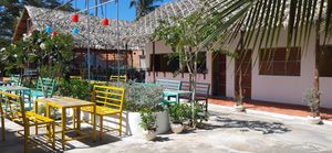 Beautifull Outdoor dining table  at EL Cafe International Vegan Food in Phan Thiet