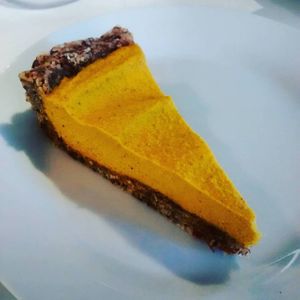 raw pumpkin pie at Fruition in Halifax
