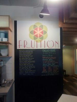 Menu at Fruition in Halifax