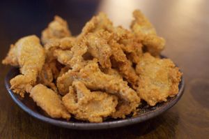 Deep-fried suji at Vegeme in South Brisbane