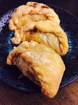 Curry puffs at Vegeme in South Brisbane