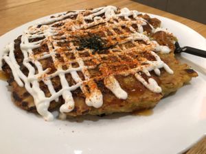vegan okonomiyaki at Vegeme in South Brisbane