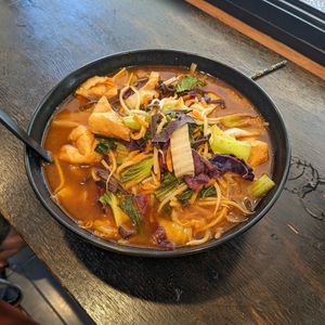 Tom Yum (Yum) Soup at Vegeme in South Brisbane