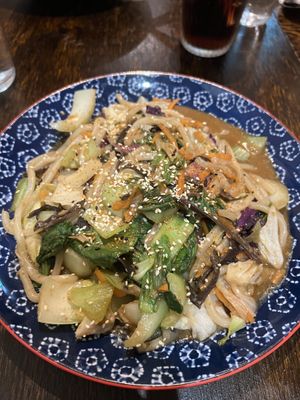 Noodle stir fry vege dish  at Vegeme in South Brisbane