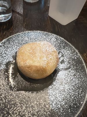 Dessert - bun with beans and maple syrup (surprisingly tasty!)  at Vegeme in South Brisbane