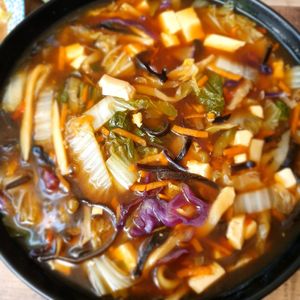 hot & sour soup at Vegeme in South Brisbane